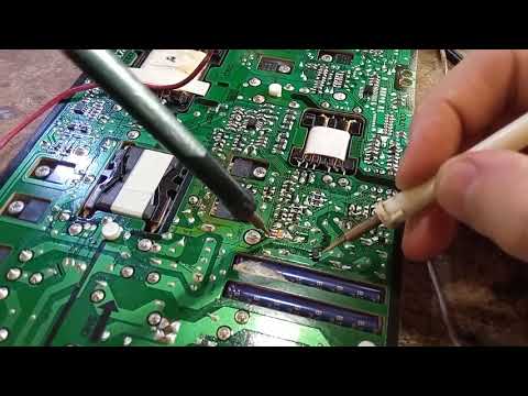 Видео: ТВ Samsung UE40D5000PW - не включается, 5 раз моргает светодиод.