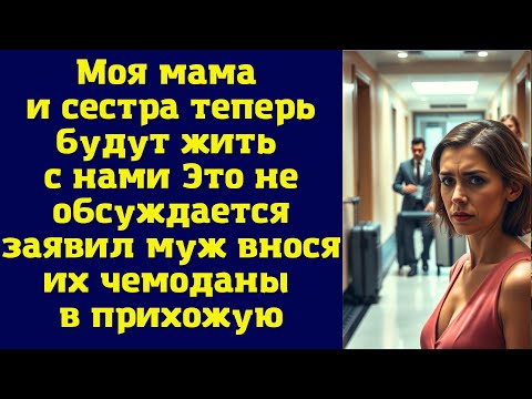 Видео: Моя мама и сестра теперь будут жить с нами. Это не обсуждается, заявил муж, внося их чемоданы