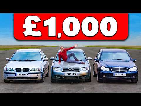 Видео: Кто победит в заезде: BMW или Mercedes или же Audi? Заезд ценой в 1000 фунтов!