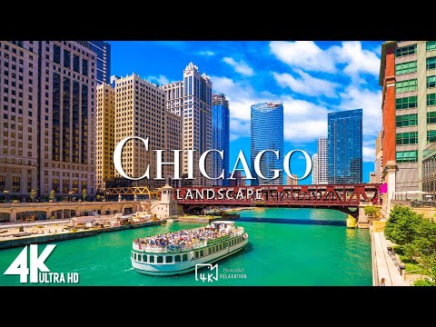 Видео: Чикаго 4K Drone View 🇺🇸 Полет над Чикаго | Релаксационный фильм с успокаивающей музыкой - 4K HDR