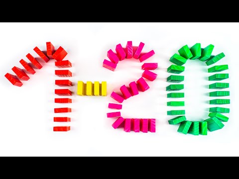 Видео: Числа 1-20 из Домино.
