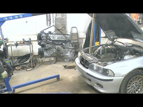 Видео: Полная сборка и установка двигателя Бмв м54 Б30 в Bmw e39