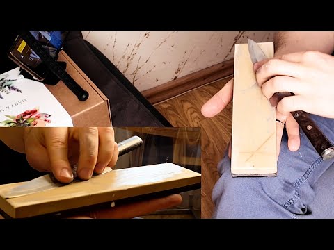 Видео: Vintage Belgian Coticule belgischer Brocken заточка ножа 66HRC MIYABI MCD 67 на бельгийском котикуле