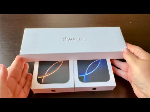 Видео: ASMR распаковка iPhone 16 Pro1TB Titanium black; iPhone 16 Pro1TB Titanium Desert ; Apple Watch 10