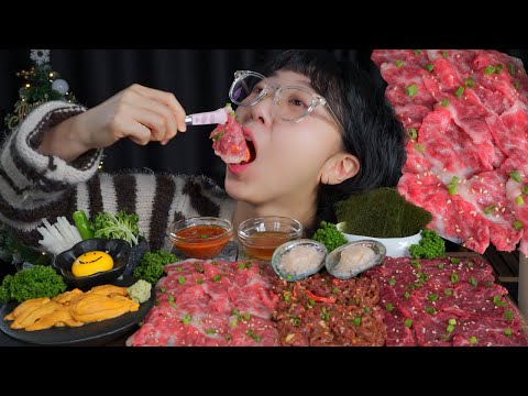 Видео: Сырое мясо 🍖Mukbang eating show