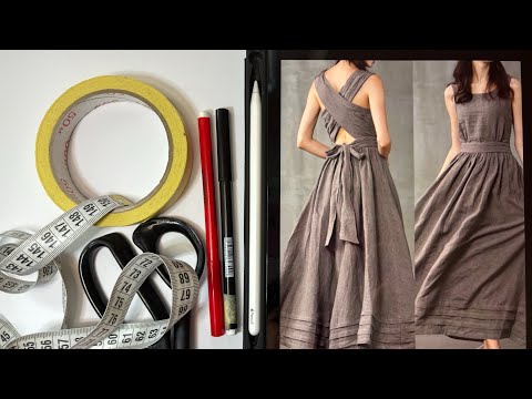 Видео: Моделирование платья изо льна