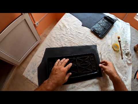 Видео: Перетяжка подлокотника на Mercedes W202.