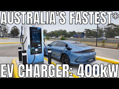 Видео: Самое быстрое* зарядное устройство для электромобилей в Австралии: тест на реальных условиях мощн...