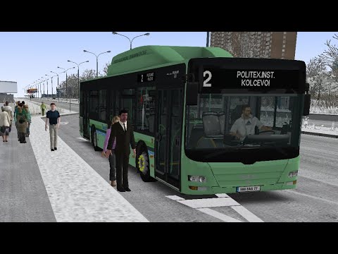 Видео: Еду пассажиром на MAN A21 Lion's City по 2 маршруту (Новостройки - Политех.) – Omsi 2 Чистогорск #45