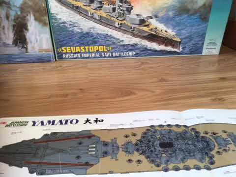 Видео: Обзор линкора Ямато 大和 в масштабе 1/350 от фирмы Tamiya