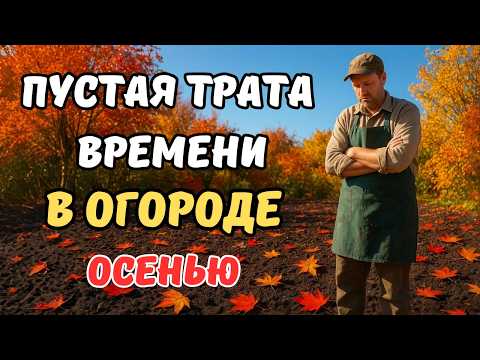 Видео: Вы Тратите Время Впустую! Что Точно не Делать Осенью в саду и огороде
