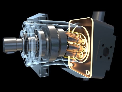 Видео: Аксиально-поршневые регулируемые насосы - устройство и принцип работы
