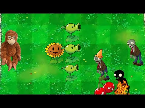 Видео: Подруга/Манки играет в Растения  против зомби 🧟 👍🙉🍀