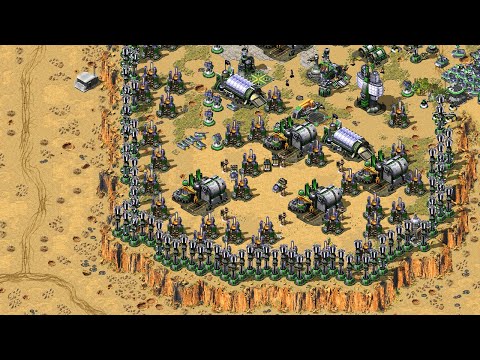 Видео: Red Alert 2 | Карта «На трубе» | Очень сложный ИИ | Защита — призматическая башня | 7 против 1