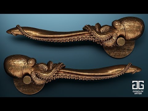Видео: №55. Моделирование дверной ручки " Octopus ” в 3d max
