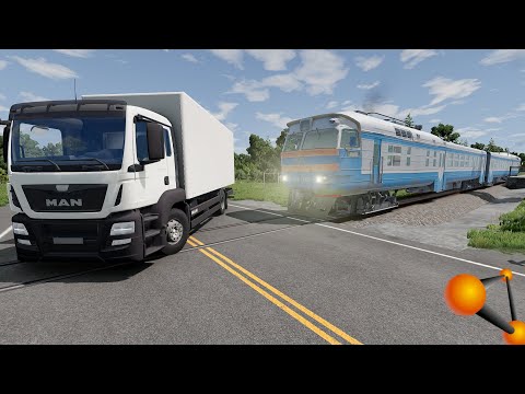 Видео: ЗАСТРЯЛ НА ПЕРЕЕЗДЕ! УДАР В БОЧИНУ |BeamNG.drive