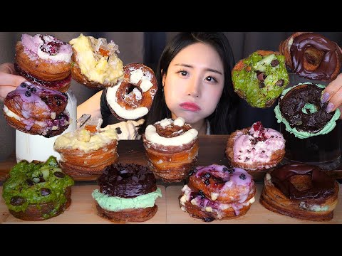 Видео: Фантастическая текстура🍩 Круассан Пончик ASMR Мукбанг ДесертㅣШоколад Медовый Dessert Mukbang