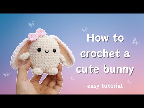 Видео: Легкое вязание крючком милого зайчика амигуруми с длинными ушками (Субтитры)