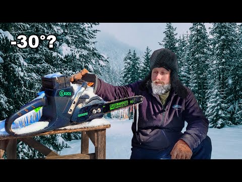 Видео: Заморозил тихую пилу! Сколько напилит в -30? Все ответы в этом видео!