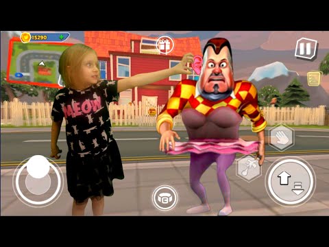 Видео: Сосед Дарк Ридл на Хардкор уровне в скине балерины! Прохождение сложного режима в Dark Riddle.