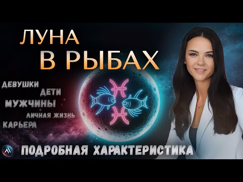 Видео: ЛУНА в РЫБАХ в гороскопах мужчин, девушек, детей, в карьере и личной жизни. Значение и функции.