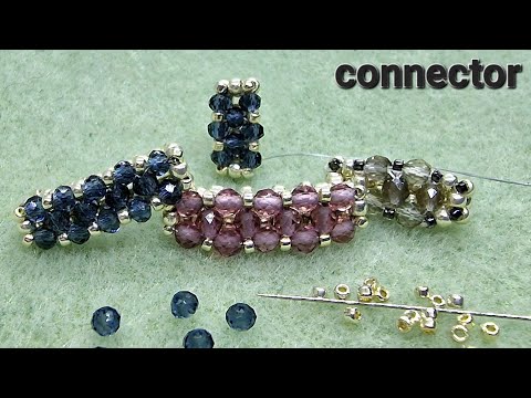 Видео: Connector bracelet, necklace. Плетение из бисера и бусин. Мастер класс.