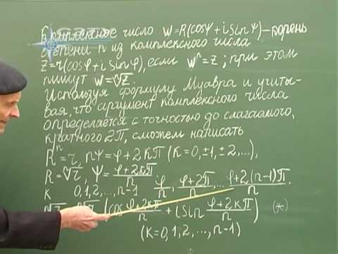 Видео: Лекция 7. Комплексные числа (часть 2)