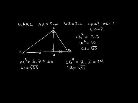 Видео: Математика 9 клас. Метрични зависимости в правоъгълен триъгълник Част 2.