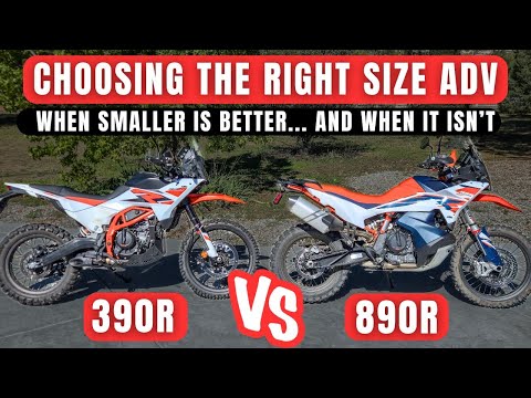 Видео: KTM 390 Adventure R против 890 Adventure R | Сравнительный тест