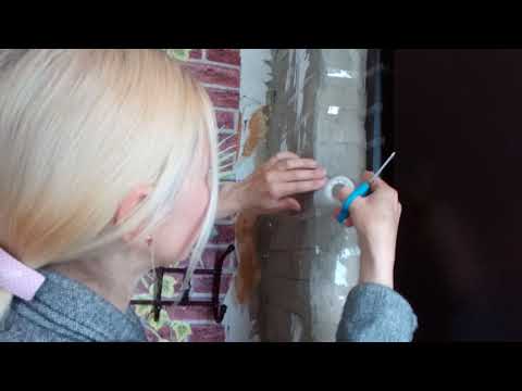 Видео: КАК Я ДЕЛАЛА РЕМОНТ! СТЕНА ИЗ ДЕКОРАТИВНОГО КИРПИЧА.