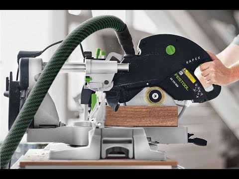 Видео: Краткий обзор на торцовочную пилу с протяжкой KAPEX KS 120 REB.