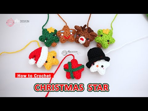 Видео: Милые рождественские звёздочки, связанные крючком 🎄 | 5 рождественских звёздочек, связанных крючк...