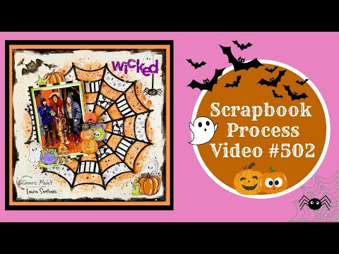 Видео: Видео процесса создания скрапбука №502: Shimmerz Paints «Wicked»