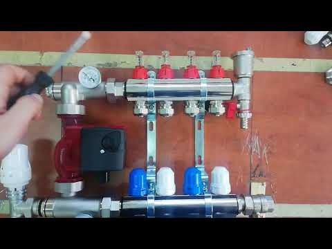 Видео: Коллектор водяного теплого пола с насосом и расходомерами. Принцип работы и строение