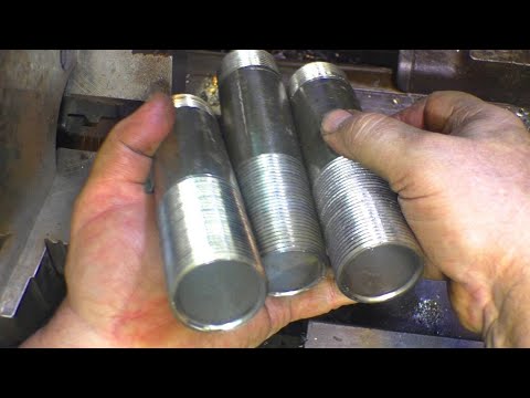 Видео: Сгоны из нержавеющей трубы 42 мм. ( 1" 1/4  11 ниток )