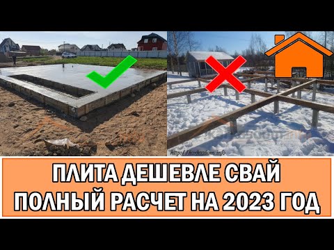 Видео: Kd.i: Плита дешевле свай! полный расчёт на 2023 год.
