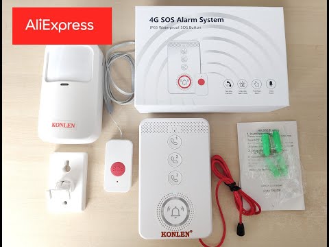 Видео: Обзор KONLEN 4G SOS Alarm System: Водонепроницаемая кнопка SOS для пожилых и детей
