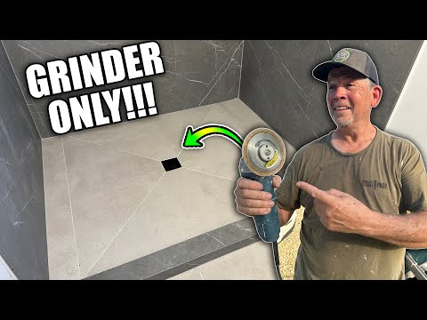 Видео: Резка ОГРОМНОЙ плитки размером 24x48 дюймов с помощью ТОЛЬКО болгарки... Любой может это сделать