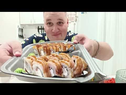 Видео: МУКБАНГ РОЛЛЫ СУШИ / ОБЖОР Сет роллов / MUKBANG SUSHI ROLLS