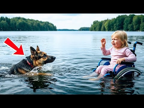 Видео: Мужчина столкнул дочь в инвалидном кресле в воду — овчарка стала героем!
