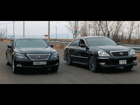 Видео: Lexus 5.0 439 л.с. против Majesta 4.3 286 л.с. Гибридный LS600.