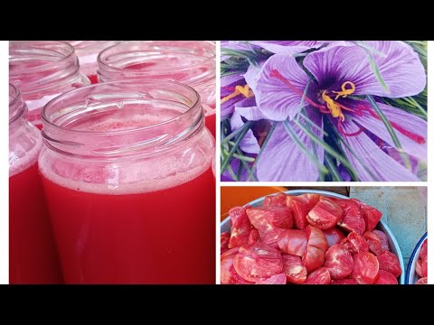 Видео: Доматен сок на сокоизтисквачка...градинска чубрица...шафран...