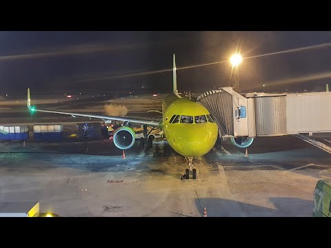 Видео: S7 Airlines Airbus A321-200, взлет из Толмачево