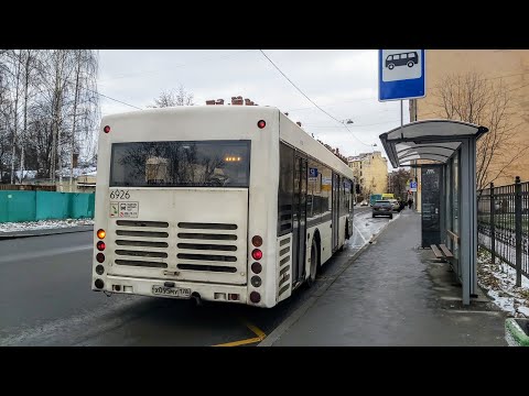 Видео: Автобус, маршрут №169А Волжанин-5270-20-06 "СитиРитм-12" б.6926 (24.11.2022) Санкт-Петербург