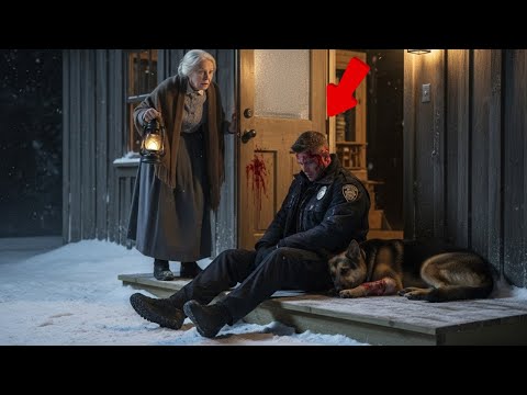 Видео: Полицейская машина K9 и офицер оказались в ловушке из-за метели. Дверь пожилой женщины открыла шо...