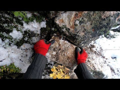 Видео: Открытие двух сейфов с сокровищами в одной скале, Момент обнаружения сокровищ, Место сокровищ#7