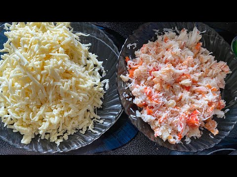 Видео: Крабовое мясо с сыром!👍😊Запеканка из Краба!✌️😊Вкуснейшее блюдо-Готовим дома!👍😊