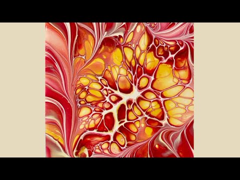 Видео: Техника «Bloom», потрясающие результаты, заливка акриловой краской (1659)