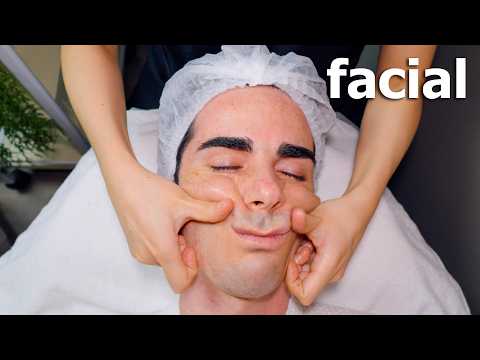 Видео: ASMR: Массаж лица для мужчин с УДАЛЕНИЕМ АКНЕ для сияющей кожи