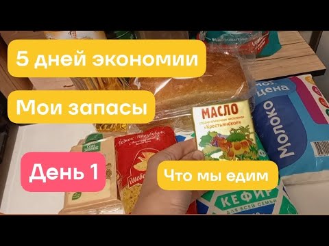 Видео: День 1.5 дней экономии. Мои запасы. Меню